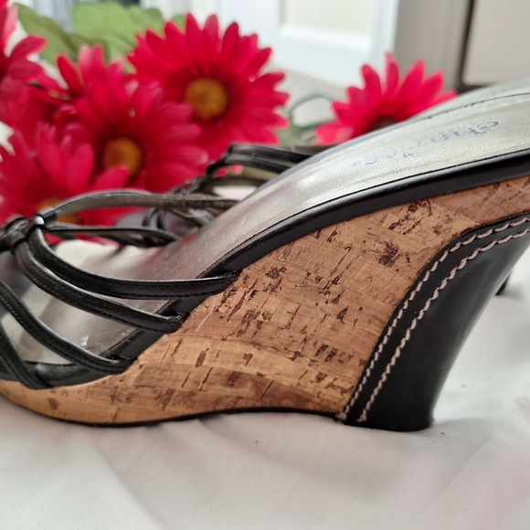 CHARLES BY CHARLES DAVID, DESIGNER WOMENS WEDGE BLACK SHOES - Picture 4 of 7